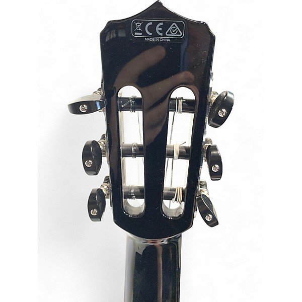 Used Cordoba Stage Nylon Black and Silver Acoustic Electric Guitar
