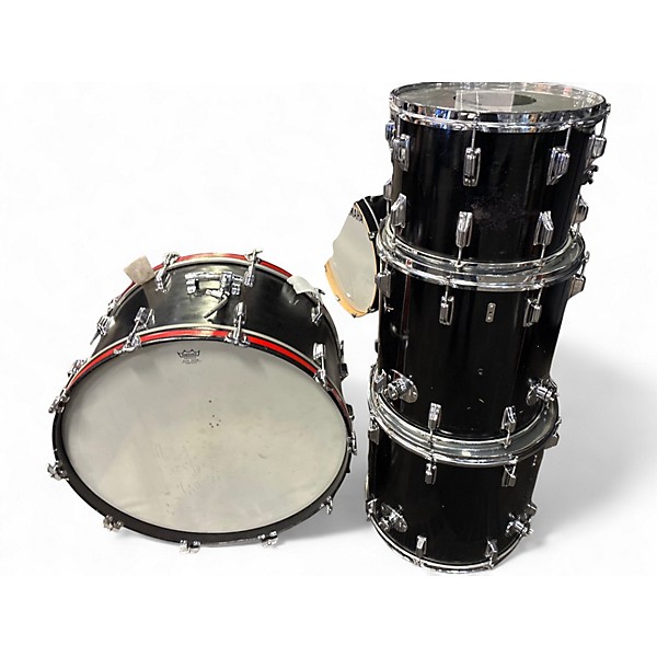 Used Rogers 4 Piece 70’s Black and Gold Drum Kit