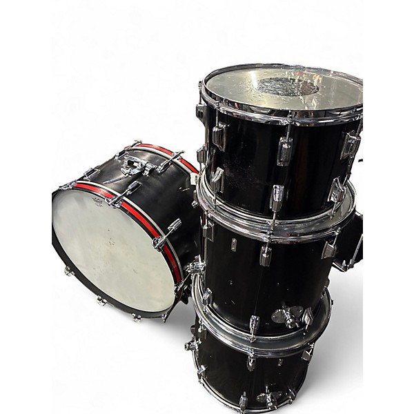 Used Rogers 4 Piece 70’s Black and Gold Drum Kit