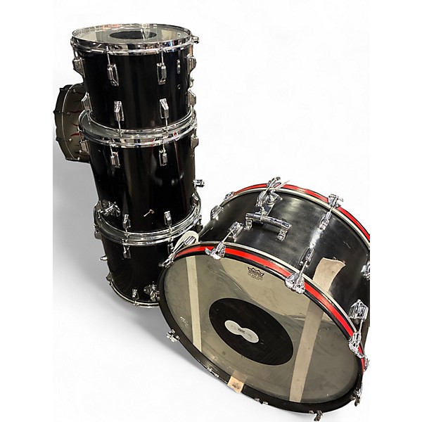 Used Rogers 4 Piece 70’s Black and Gold Drum Kit