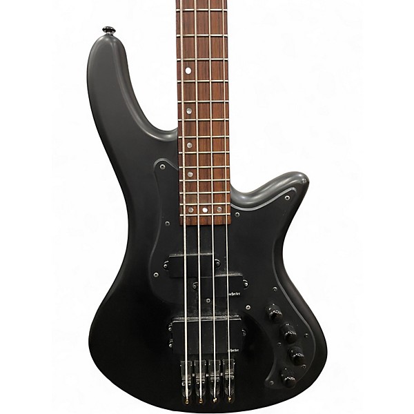 Used Schecter Guitar Research STILETTO STEALTH Satin Black Electric Bass Guitar
