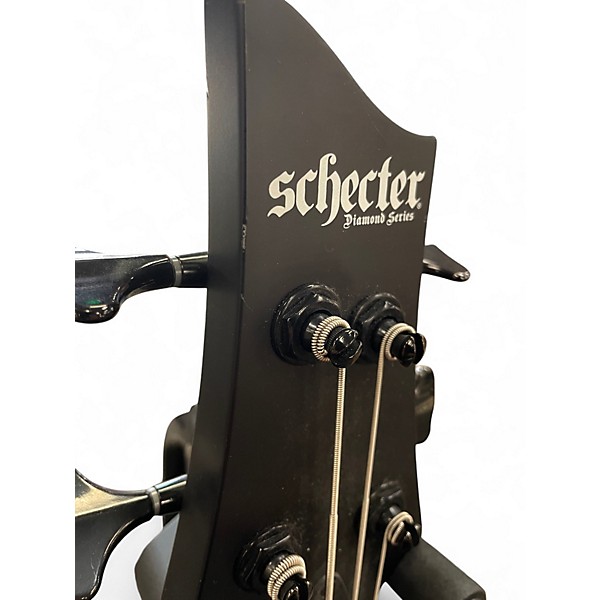 Used Schecter Guitar Research STILETTO STEALTH Satin Black Electric Bass Guitar