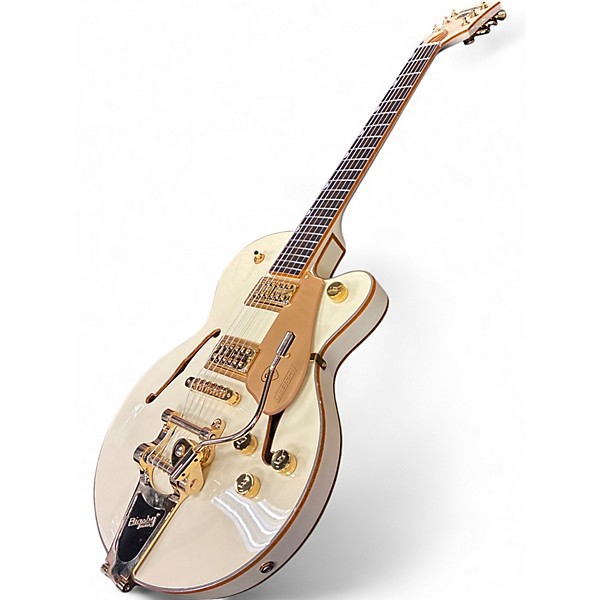Used 2024 Gretsch Guitars Chris Rocha Broadkaster Jr Vintage White Hollow Body Electric Guitar