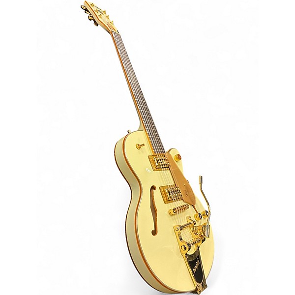 Used 2024 Gretsch Guitars Chris Rocha Broadkaster Jr Vintage White Hollow Body Electric Guitar