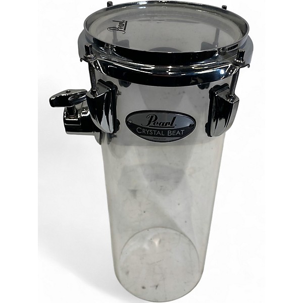 Used Pearl 6in CRYSTAL BEAT ROCKET TOM 6" X 15" Clear Drum