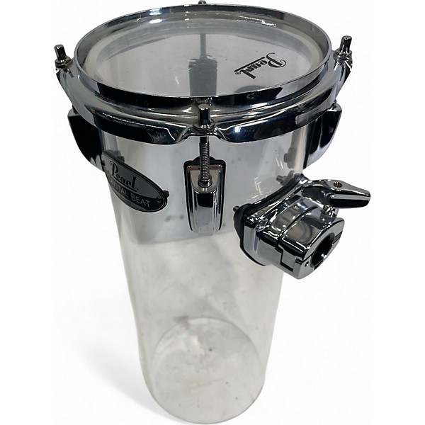 Used Pearl 6in CRYSTAL BEAT ROCKET TOM 6" X 15" Clear Drum