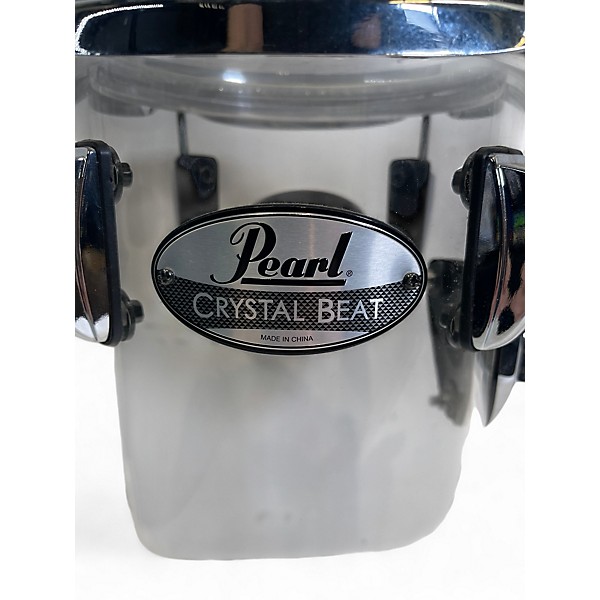 Used Pearl 6in CRYSTAL BEAT ROCKET TOM 6" X 15" Clear Drum