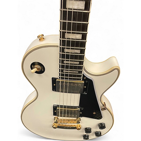 Used Epiphone Les Paul Custom Alpine White Solid Body Electric Guitar