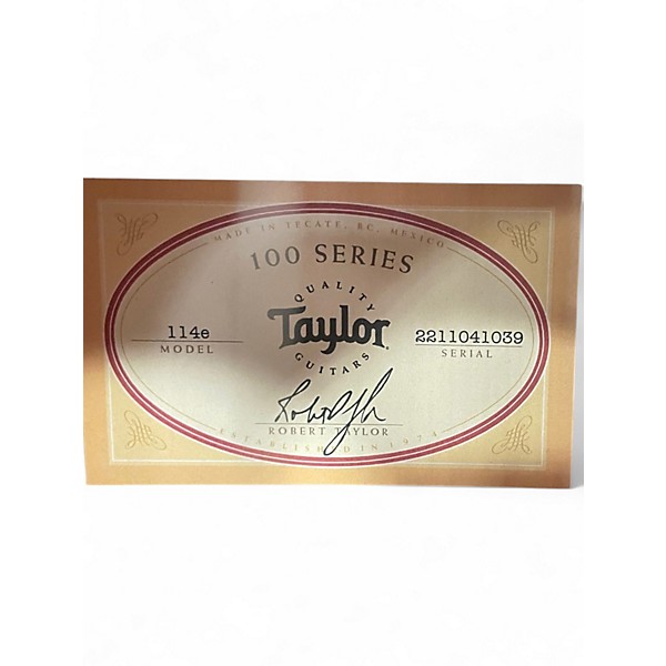 Used Taylor 114E Natural Acoustic Electric Guitar