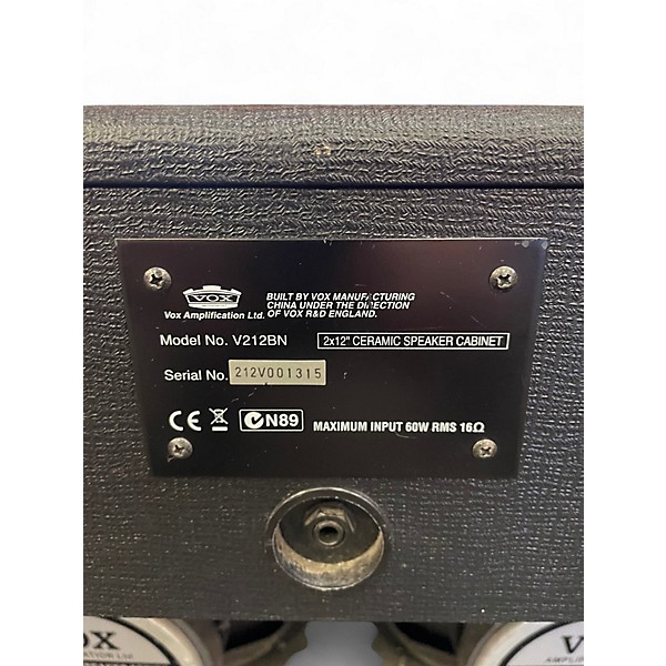 Used VOX V212NT Night Train 2x12 Guitar Cabinet