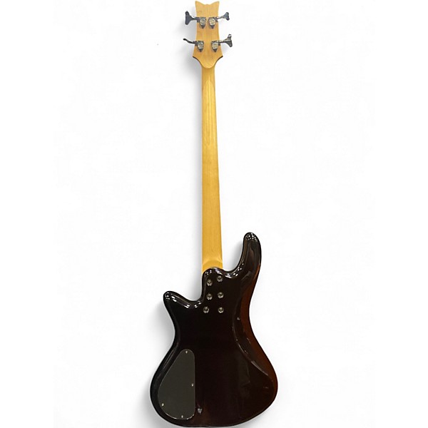 Used Schecter Guitar Research Stiletto Extreme 4 String Cherry Sunburst Electric Bass Guitar