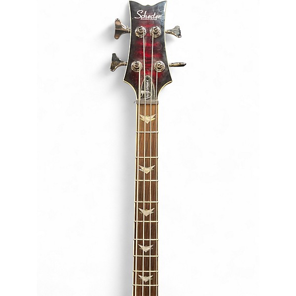 Used Schecter Guitar Research Stiletto Extreme 4 String Cherry Sunburst Electric Bass Guitar