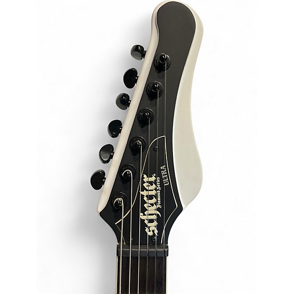 Used Schecter Guitar Research ultra Classic White Solid Body Electric Guitar