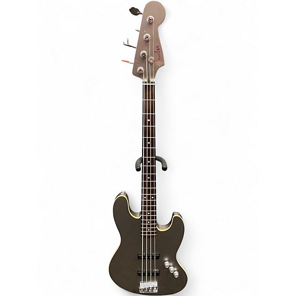 Used Fender Aerodyne Jazz Bass Metallic Gray Electric Bass Guitar