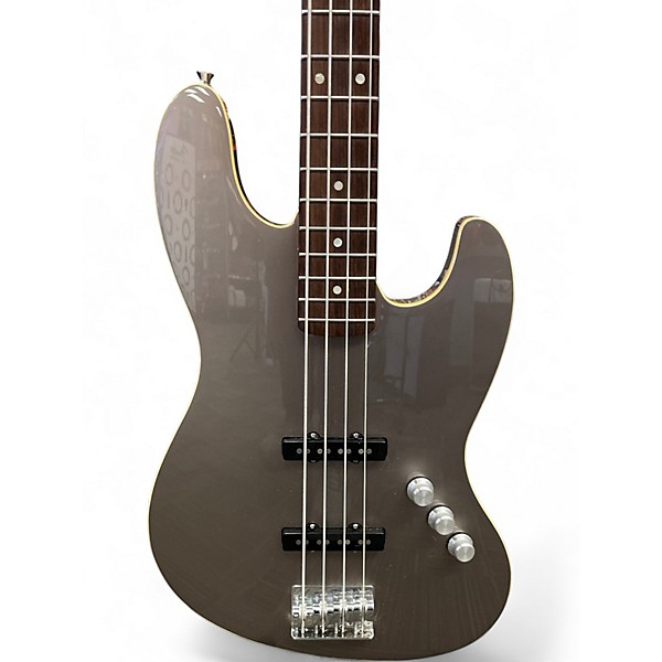 Used Fender Aerodyne Jazz Bass Metallic Gray Electric Bass Guitar