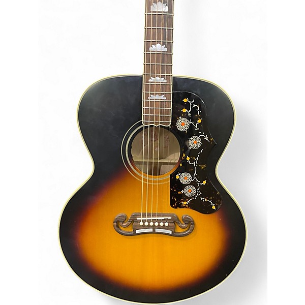 Used Epiphone Inspired by 1957 reissue js200 2 Color Sunburst Acoustic Electric Guitar