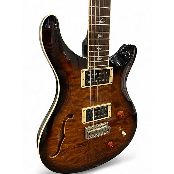 Used PRS CUSTOM SE 22 SEMI-HOLLOW BLACK GOLD SUN Hollow Body Electric Guitar
