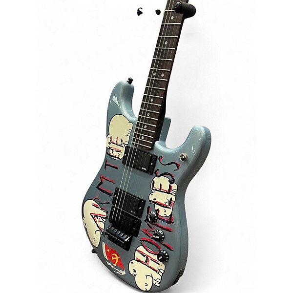 Used Fender Tom Morello Soul Power Stratocaster Ice Blue Metallic Solid Body Electric Guitar