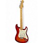 Used Fender Deluxe Stratocaster HSS Plus Top iOS Aged Cherry Burst Solid Body Electric Guitar thumbnail