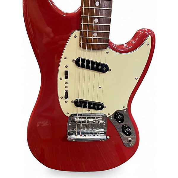 Used 2007 Fender Mustang MIJ Candy Apple Red Solid Body Electric Guitar