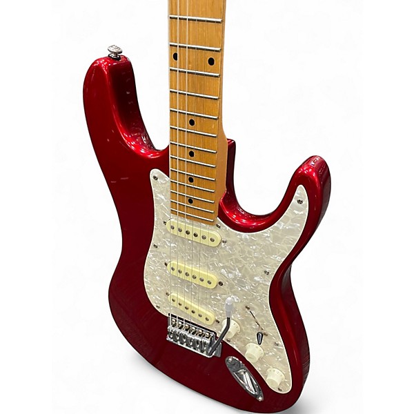 Used Samick S-style Candy Apple Red Solid Body Electric Guitar