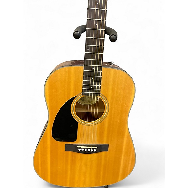 Used Fender CD100 Left Handed Natural Acoustic Guitar