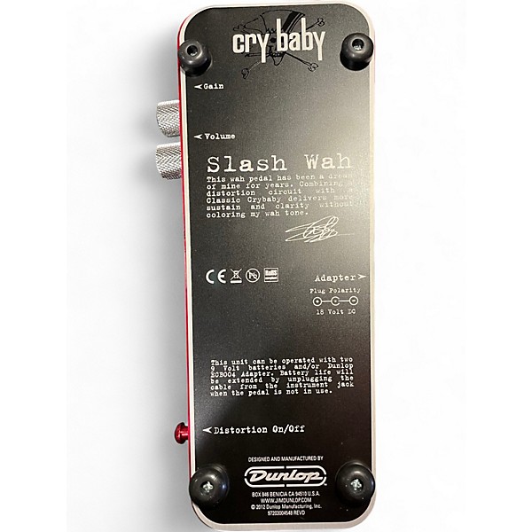 Used Dunlop SW95 Cry Baby Slash Wah Effect Pedal