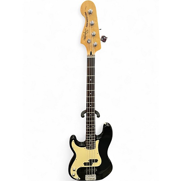 Used Squier Precision Bass Black Electric Bass Guitar