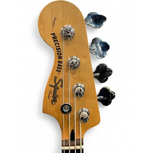 Used Squier Precision Bass Black Electric Bass Guitar