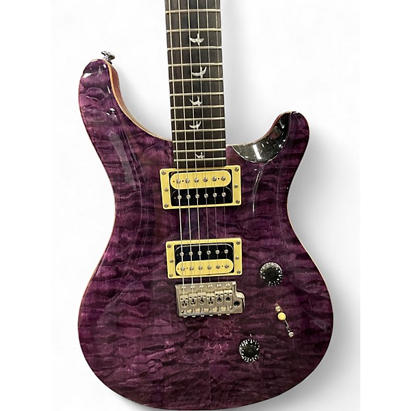 Used 2010s PRS SE Custom 24 Trans Purple Solid Body Electric Guitar