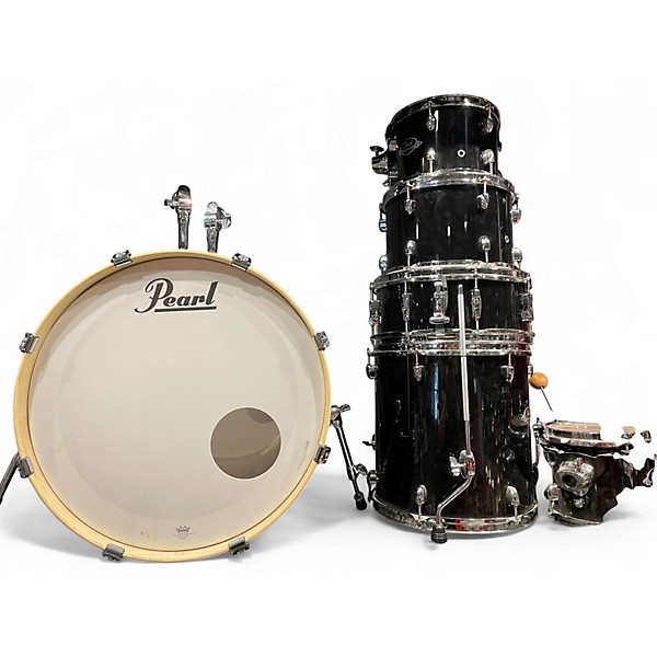 Used Pearl 5 Piece Export Black Drum Kit