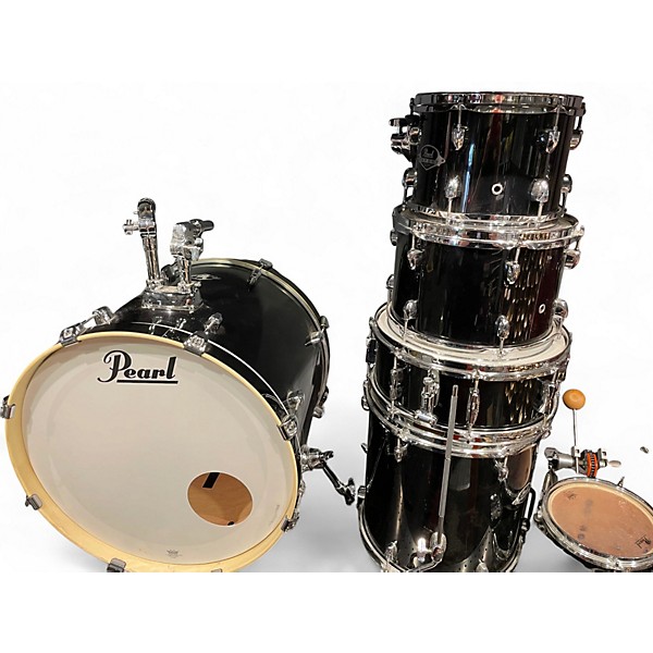 Used Pearl 5 Piece Export Black Drum Kit