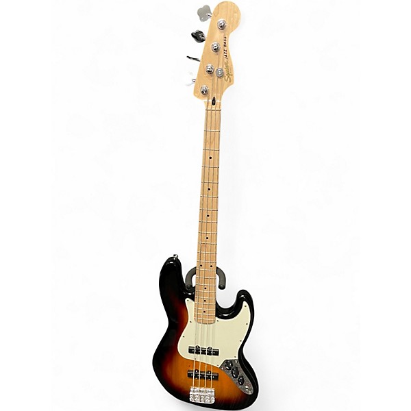 Used Squier Jazz Bass 2 Tone Sunburst Electric Bass Guitar