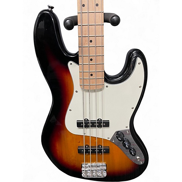 Used Squier Jazz Bass 2 Tone Sunburst Electric Bass Guitar