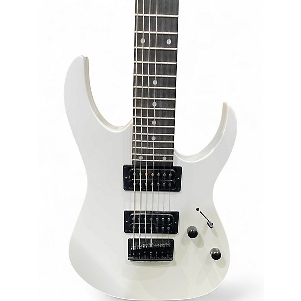 Used Ibanez Gio 7 String White Solid Body Electric Guitar