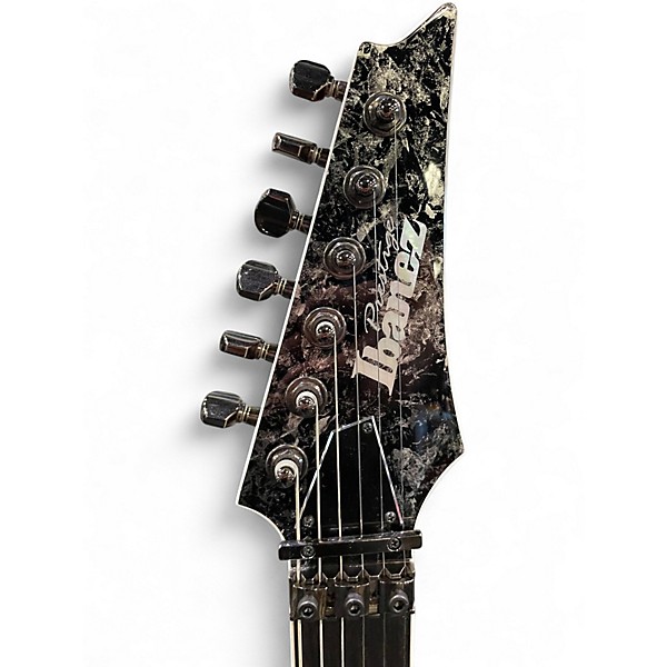 Used Ibanez RG5320R PRESTIGE Black and Silver Solid Body Electric Guitar