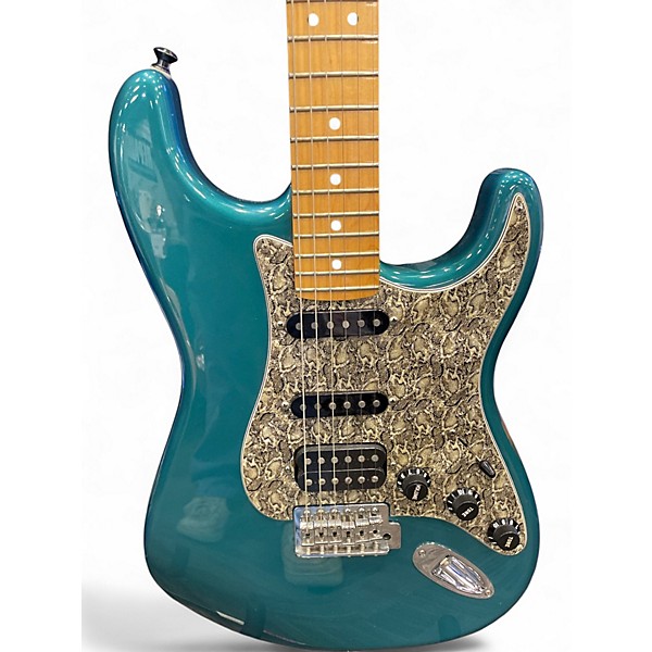 Used 2014 Fender Lone Star Stratocaster terquise Solid Body Electric Guitar