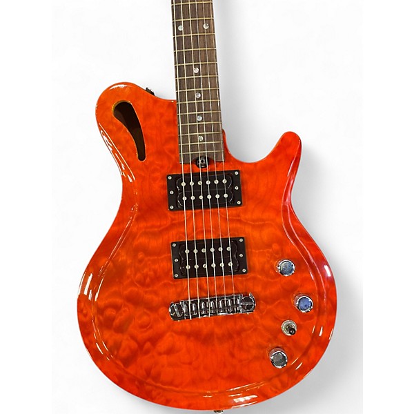 Used Gadow Custom Hollow Orange Hollow Body Electric Guitar