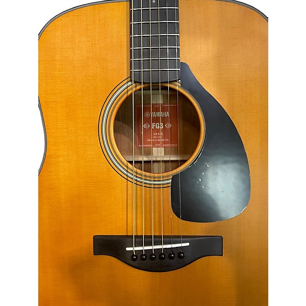 Used Yamaha FG3 Red Label Dreadnaught Acoustic Guitar Natural Acoustic Guitar