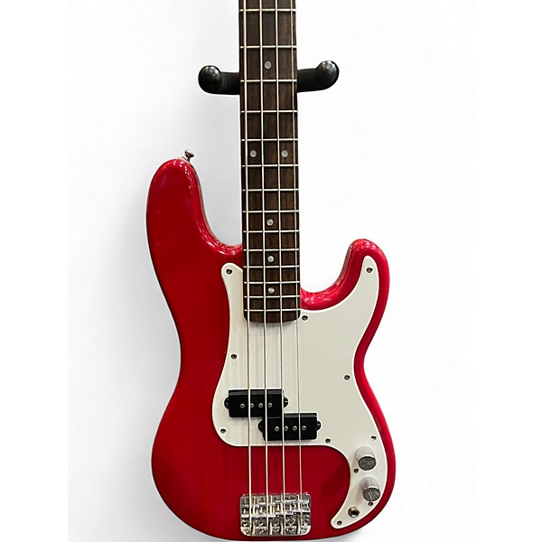 Used Squier Mini Precision Bass Dakota Red Electric Bass Guitar