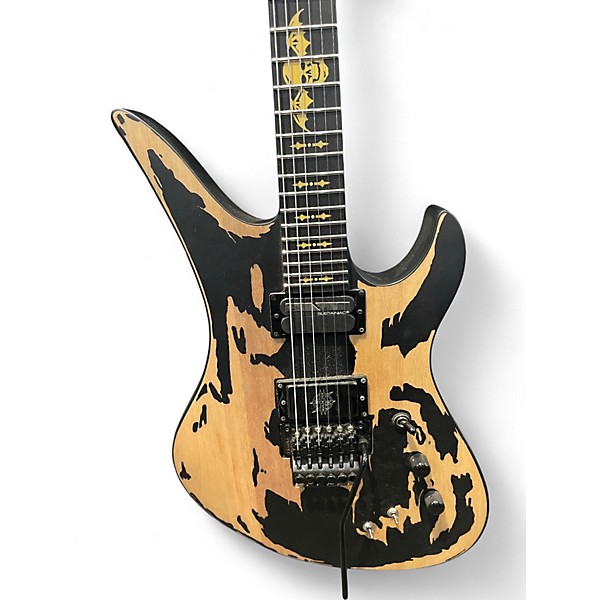Used Schecter Guitar Research Synyster Gates Signature Custom S S Relic Worn Natural Solid Body Electric Guitar