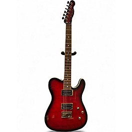 Used Fender TELECASTER CUSTOM FLAMED MAPLE BACK CHERRY Solid Body Electric Guitar