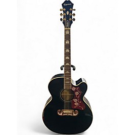 Used Epiphone J-200 EC Studio Black Acoustic Electric Guitar