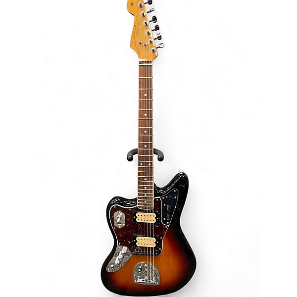Used Fender Jaguar Left Handed 3 Tone Sunburst Electric Guitar