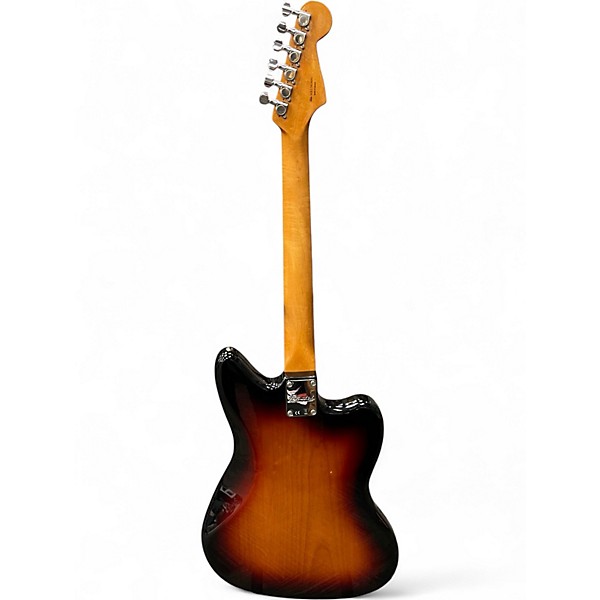 Used Fender Jaguar Left Handed 3 Tone Sunburst Electric Guitar