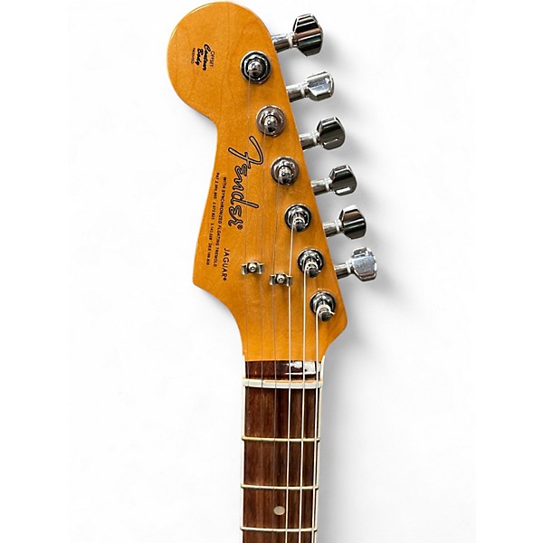 Used Fender Jaguar Left Handed 3 Tone Sunburst Electric Guitar