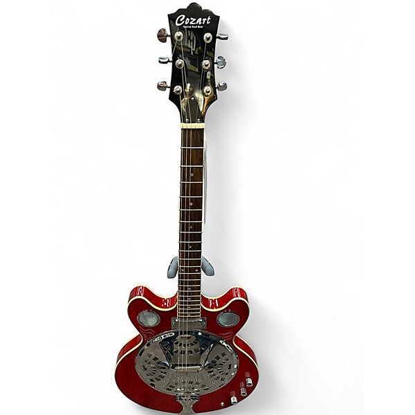 Used Cozart double cut resonator Cherry Hollow Body Electric Guitar