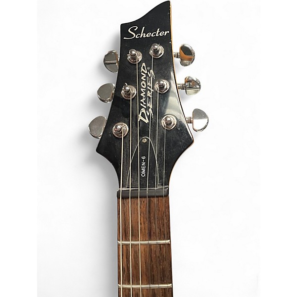 Used Schecter OMEN 6 BLACK Solid Body Electric Guitar
