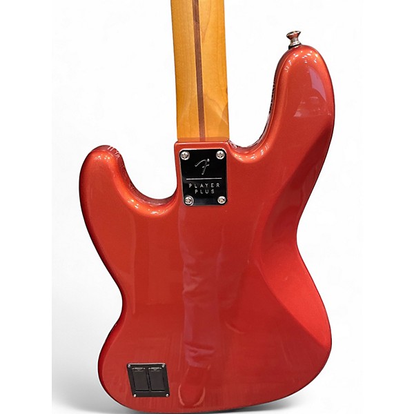 Used 2022 Fender Player Plus Active Jazz Bass AGED CANDY APPLE RED Electric Bass Guitar