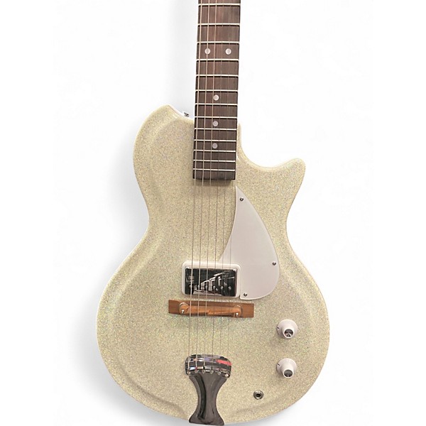 Used Supro 1572SW Belmont Sparkle White Solid Body Electric Guitar